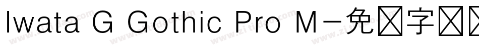 Iwata G Gothic Pro M字体转换